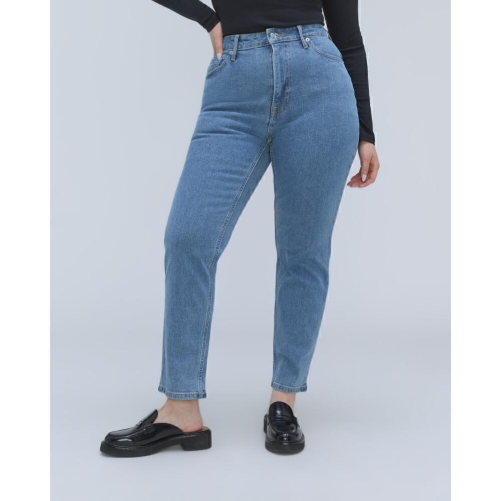 Everlane Womens Curvy Cheeky Jean light wash sz 32 slimming comfort ankle - Picture 2 of 9